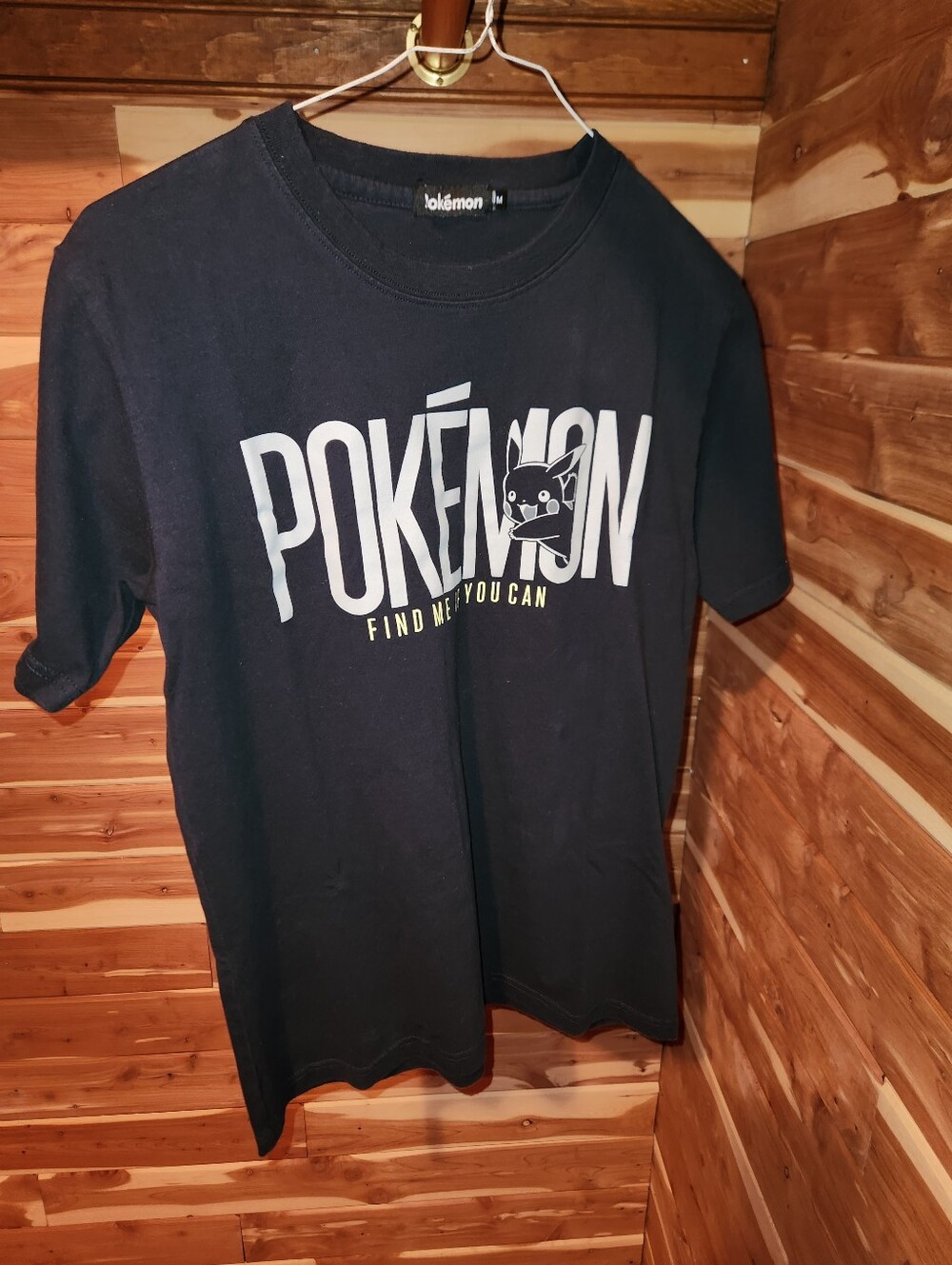 Pokemon Black Tee with White Logo